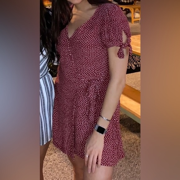 LOFT Red Polka Dot Dress size 4 - Picture 4 of 4